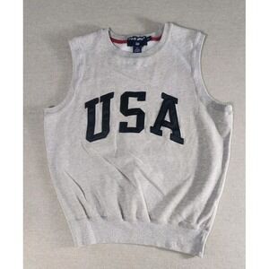 Polo‎ Sport Ralph Lauren Med American Sportswear Sleeveless USA Sweatshirt Vest